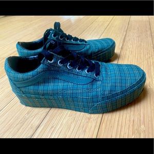 Plaid Platform Vans size 7.5 US W